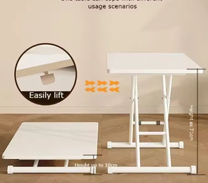 Escritorios simples multifuncionales Elegante móvil <span class=keywords><strong>Metal</strong></span> Pequeño ahorro de espacio Mesas plegables de lujo Mesas de comedor - Product Image 2