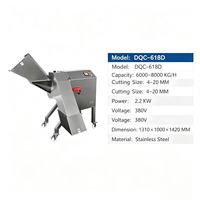 DQC-618D Hoge Snelheid Groente- en Fruit Snijmachine met Variabele Frequentie voor Centrale Keukens en Voedingsmiddelenfabrieken