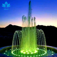 DEWY Büyük Yuvarlak Dış Mekan Dans Eden Çeşme Çok Katmanlı Müzikli RGB Su Jeti Şehir Merkezi Meydanı Peyzaj Projesi için