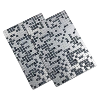 Nouveaux produits, fourniture d'usine, plaque de cristal de carbone mosaïque, panneau mural en PVC imperméable pour hôtel, restaurant, bar