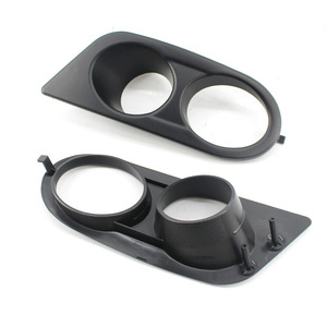 Bmw E46 M3 Dual Fog Light Bezels 2001 2006 Glossy Black <b>Abs</b> Plastic Bumper Lower Grille Trim Cover - Product Image 1