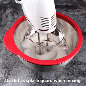 Có thể nhìn thấy trộn bát với <span class=keywords><strong>3</strong></span> graters & nắp kín không trượt dưới salad bát đặt thép không gỉ làm tổ bát Bộ <span class=keywords><strong>3</strong></span> - Product Image 4