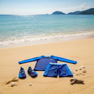 OZKIZ Maillot de bain coréen pour enfants, protection solaire, motif dauphin, vêtements de bain tendance pour enfants de 2 à 7 ans, vente en gros - Product Image 3