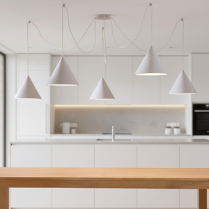 Lustre suspendu en métal de luxe nordique à hauteur réglable, 5 ampoules, luminaire de restaurant, luminaires spéciaux de luxe - Product Image 5