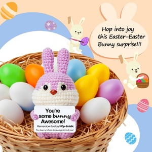 ของขวัญกระต่ายถักไหมพรมแฮนด์เมด ตกแต่งโต๊ะทำงาน สร้างแรงบันดาลใจ ให้กำลังใจ แสดงความรัก สำหรับลูกสาว ลูกชาย เพื่อน - Product Image 4