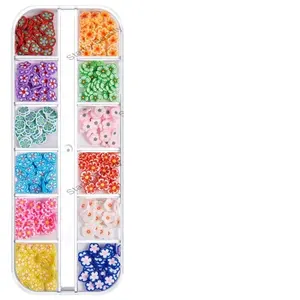 Love Candy Soft 3D plastic decal Nail Charms Supplies Manicure Accessories 12 Grids Fruit Flower Decoration jewelry art nail