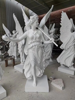 Grande sculpture d'ange en fibre de verre pour l'extérieur Statue de jardin moderne en résine personnalisée