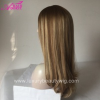 Perruque JW08Kosher, fournisseur d'usine chinoise, cheveux russes non traités, double épaisseur, blonds, Remy de qualité supérieure, base en soie, perruque juive