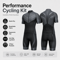 Conjunto de Ciclismo para Hombre de Fábrica: Maillot con Cremallera Completa y Culotte Acolchado con 3 Bolsillos Traseros, Ropa de Equipo Personalizada, Suministro OEM