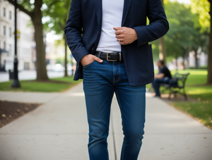 Cinturón de Cuero Genuino para Hombre, Hebilla Automática de 4.0 cm, 125 cm, Estilo Formal - Product Image 2