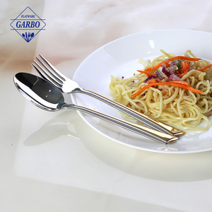 Cubiertos de acero inoxidable con mango dorado con tenedor para cena, cuchara de diente para cena, cuchara de té, juego de cubiertos dorados - Product Image 2