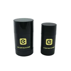 Custom label black white deodorant stick 15ml 50 grams 50ml twist oval deodorant container packaging