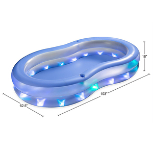 <span class=keywords><strong>Piscine</strong></span> gonflable en PVC épaissi avec lumières LED, porte-gobelets, taille familiale, <span class=keywords><strong>piscine</strong></span> lumineuse gonflable pour jardin, extérieur - Product Image 3