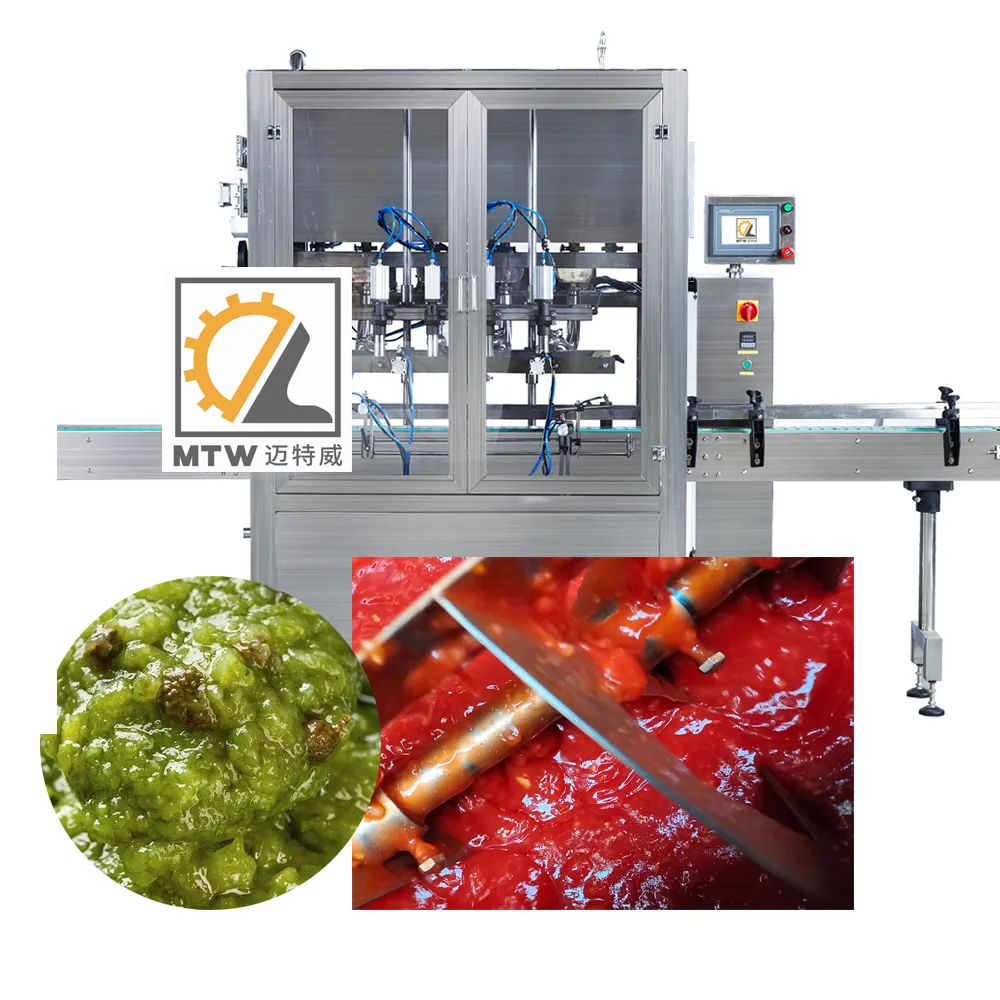 MTW Einkopf-Rotorpumpe automatische Mayonnaise-Ketchup-Dickpaste-Abfüllmaschine