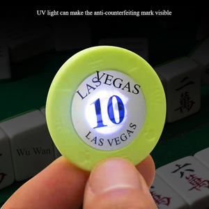 Jetons de poker Texas Hold'Em, points de salle de <span class=keywords><strong>jeu</strong></span>, carte en ABS, facile à transporter, monnaie de <span class=keywords><strong>jeu</strong></span>. Jetons utilisés dans les jeux de cartes. - Product Image 6