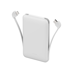 Batterie externe mini 5000 mAh avec câble double intégré, chargeur portable 10W, format <span class=keywords><strong>carte</strong></span> de crédit - Product Image 2