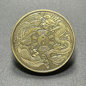 Traditionelle Sammlermünze Chinesischer Drache Maßgefertigte Kupfermünze 3D-Souvenir Modische Metallkunst Dekorative Chinesische Münzen Feng Shui - Product Image 1