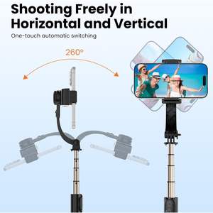 Stabilisateur de smartphone Fisherfans, stabilisateur à 1 axe, bâton de selfie en aluminium, trépied avec télécommande pour téléphone portable - Product Image 3