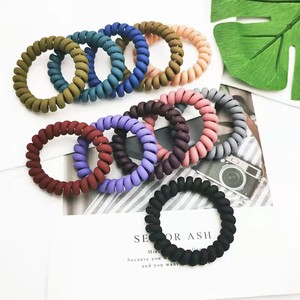 Élastiques à <span class=keywords><strong>cheveux</strong></span> en <span class=keywords><strong>spirale</strong></span> personnalisés, taille moyenne, pour <span class=keywords><strong>cheveux</strong></span> épais, multicolores, sans plis, en plastique type cordon téléphonique (couleur mate) - Product Image 4