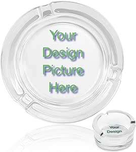 Posacenere in Cristallo Personalizzato con Foto Incisa al Laser, Base Pesante K9 per Casa, Bar, Regalo di Nozze - Product Image 2