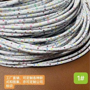 Cordon en cuir imprimé rond, accessoire de bijouterie DIY, motif à pois, style individualiste 1 # - Product Image 1