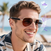 Lunettes de soleil de traduction IA avec écouteurs sans fil, protection UV400, design léger - Style de luxe
