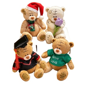 Orsetto di peluche carino in cotone PP, antistress, patchwork, bambola di pezza da abbracciare, animale di peluche rilassante per ragazze - Product Image 1