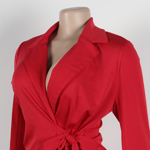 Últimos Diseños de Conjuntos <span class=keywords><strong>para</strong></span> <span class=keywords><strong>Mujer</strong></span>, Trajes de <span class=keywords><strong>Oficina</strong></span>, Top con Cuello en V y Pantalones Anchos de Pierna, Conjunto de Dos Piezas, Ropa Femenina - Product Image 6