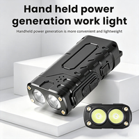 Lampe Torche d'Urgence à Manivelle Manuelle, Génération d'Énergie par Pression, ABS, Rechargeable par USB, Étanche, LED, Portable, Lumière Extérieure