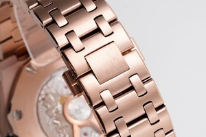 Montre mécanique de luxe 42 mm en or rose avec mouvement ETA 3126, qualité supérieure d'usine APF, chronographe multifonction, bracelet en acier - Product Image 3