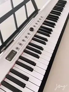 BD Music 88Key Piano eletrônico instrumento musical com fonte de alimentação Bluetooth MIDI música folha suporte