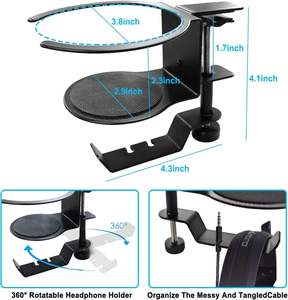 Soporte de Escritorio 2 en 1 Ajustable con Brazo Largo para Tazas y Bebidas, Gancho para Auriculares y Soporte para Teléfono, Ideal para Oficina, Hogar y Gaming - Product Image 3