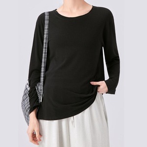 Camiseta de Maternidad YIYI con Cuello Redondo, Ligera y Holgada, Camiseta Interior para Lactancia, <span class=keywords><strong>Blusa</strong></span> Cómoda de <span class=keywords><strong>Manga</strong></span> Larga - Product Image 2