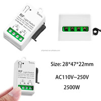 Interrupteur sans fil adhésif 433 MHz, portée 50 m, 1 voie, 1 Gang, 10 A, 110-220 V, pour système de maison intelligente, récepteur