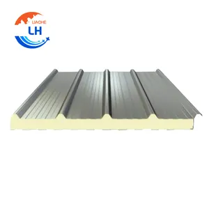 New building material corrugated PIR PU wall panel insulated fireproof sandwich panel for Industrial building