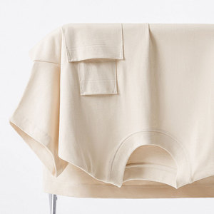 T-shirt personnalisé unisexe décontracté lourd ample 100% coton 230g manches courtes couleur unie poche tricoté tissu - Product Image 2