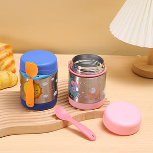 Termo personalizado de 350 ml para bebés, frasco de acero inoxidable para alimentos calientes, con cuchara y tenedor. - Product Image 5