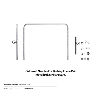 Fami Galvanized Handles For Bushing Frame Pair Metal Bracket <b>Hardware</b> - Product Image 3