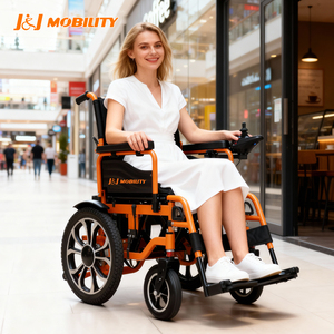 Người lớn tàn tật khuyết tật du lịch xách tay Trọng lượng nhẹ có thể gập lại điện cơ giới bánh xe điện ghế T005-50111 - Product Image 1