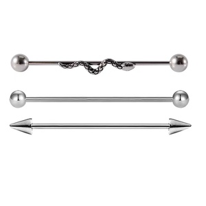 Gaby new jewelry <span class=keywords><strong>set</strong></span> 316L 14G all surgical steel glassato sexy snake Industrial Barbell orecchino piercing jewelry - Product Image 5