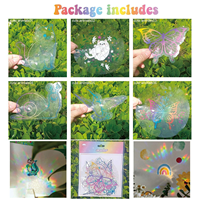 Autocollant de fenêtre découpé à la forme attrape-soleil, adhésif en vinyle arc-en-ciel, prisme, imperméable, personnalisable, autocollants adhésifs pour fenêtre, attrape-soleil