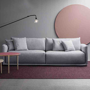 Sofás Modernos de Estilo Urbano para Sala de Estar, Sofá de Tela Beige de 2 Plazas para Sala de Estar - Product Image 1