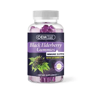 Sambucol Black Elder berry Gummies mit Vitamin C & Zink Sambucus Elder berry Gummies zur Immun unterstützung Hohe Antioxidantien