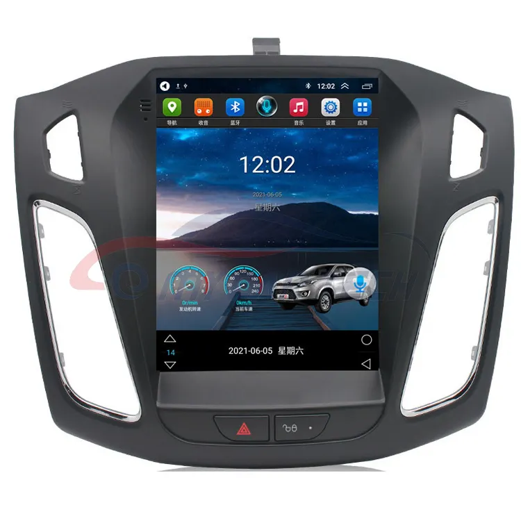 Tesla Style 10,4 дюймов android вертикальный экран автомобильное радио Gps Мультимедиа Стерео для Ford Focus 2012 2013 2014 2015 с Gps Навигатором M