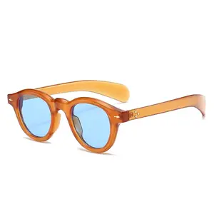 2023 New trendy fashion vintage rice nail sunglasses classic retro round sunglasses for women ans men