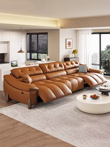 Canapé en cuir intelligent multifonctionnel de style italien, léger et luxueux, pour salon, home cinéma - Product Image 2