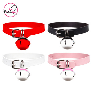 สร้อยคอหนัง PU แบบกระดิ่งใหญ่สีดำขาวสไตล์ยุโรปและอเมริกาใหม่  เครื่องประดับเซ็กซี่สำหรับคู่รัก  สายคล้องคอ - Product Image 1