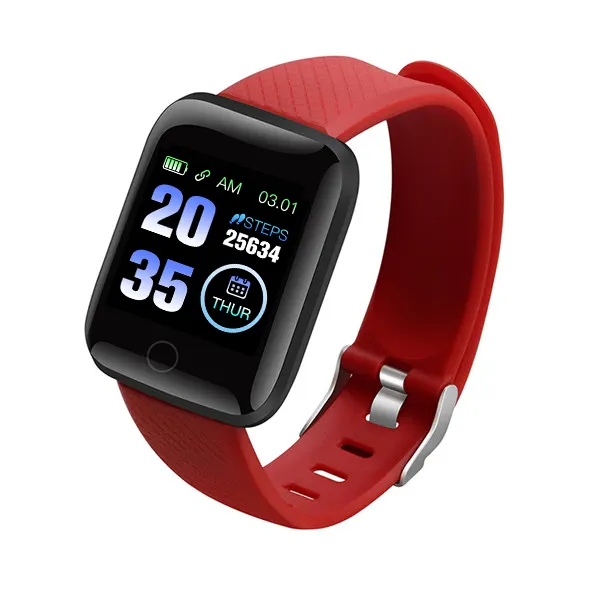 Blood Pressure Heart Rate Monitor waterproof smartwatch 116 plus smart bracelet band oem watch