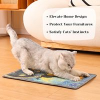 Griffoir vertical mural en sisal pour chat, motif peinture à l'huile, usage multi-scènes, tapis résistant aux déchirures pour grimper, vente en gros
