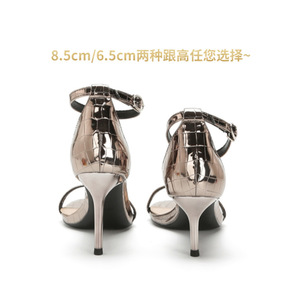 Sandales à talons aiguilles à bout ouvert avec bride arrière et boucle, tendance mode, sexy, pour l'été, 2308-8 - Product Image 2